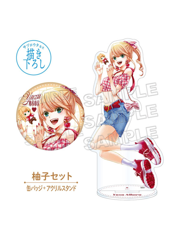 Citrus + - HappyBirthday Stand Acrylique & Badge Yuzu Aihara - Sugoi Shop