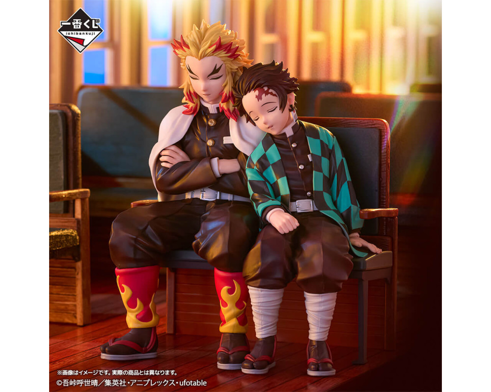 Figurine Tanjiro Kamado & Rengoku Kyojuro - Demon Slayer -  Ichiban Kuji The Connected Trail - Lot B - Sugoi Shop