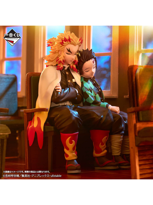 Figurine Tanjiro Kamado & Rengoku Kyojuro - Demon Slayer -  Ichiban Kuji The Connected Trail - Lot B - Sugoi Shop