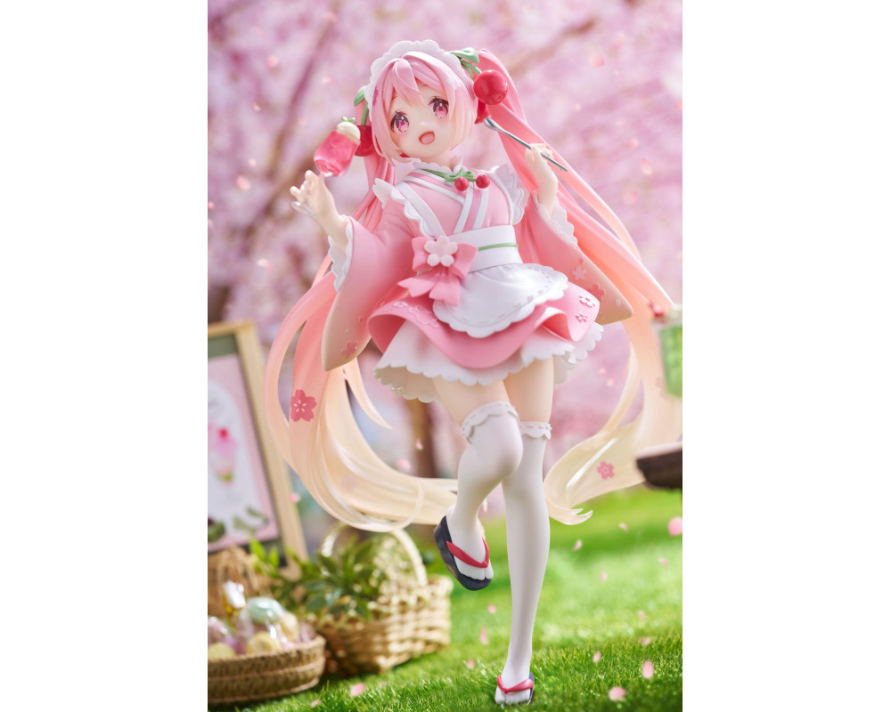 Hatsune Miku - Figurine Hatsune Miku - Newley Written Sakura Miku Japanese Cafe Ver. Reissue - Sugoi Shop