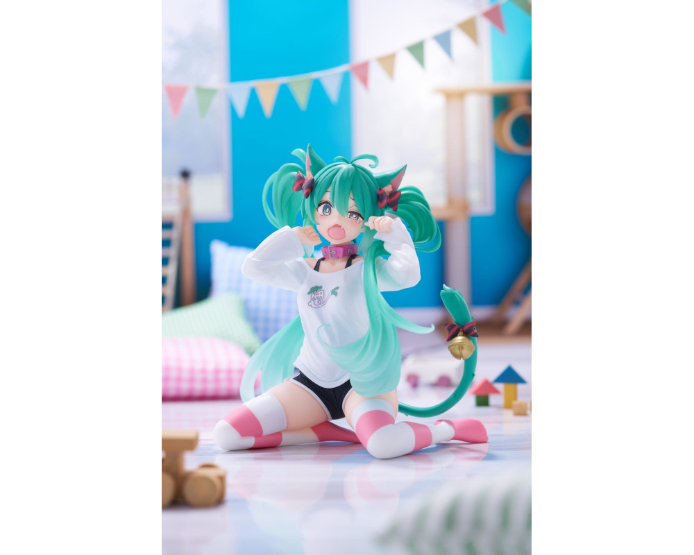 Figurine Hatsune Miku - Desktop Cute Cat Ear T-Shirt Version - Vocaloid - Sugoi Shop