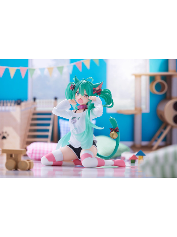 Figurine Hatsune Miku - Desktop Cute Cat Ear T-Shirt Version - Vocaloid - Sugoi Shop