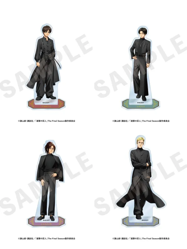 Stand Acrylique Eren / Levi / Hange / Erwin - Attack On Titan - Black Outfit Series - Sugoi Shop