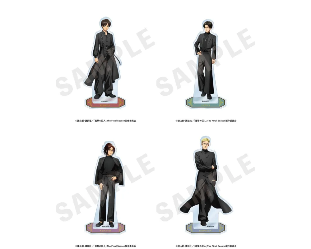 Stand Acrylique Eren / Levi / Hange / Erwin - Attack On Titan - Black Outfit Series - Sugoi Shop