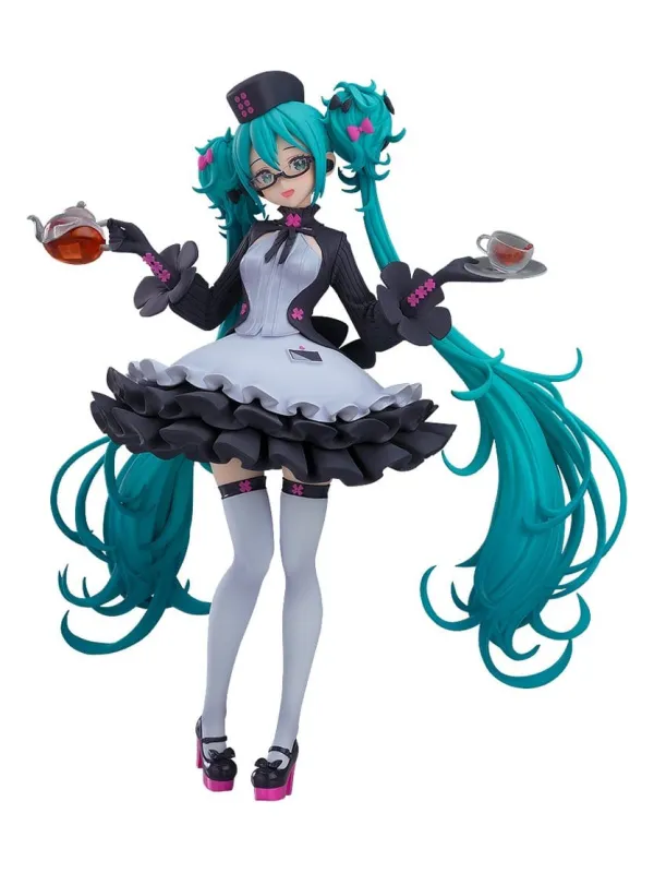 Figurine Hatsune Miku Character Vocal Series 01 - Pop Up Parade Glasses x Café Ver.  - Sugoi Shop
