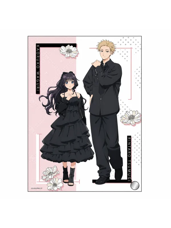 Mini acrylic art Kaoruko & Rintaro Black styling ver. - The Fragrant Flower Blooms With Dignity - Sugoi Shop