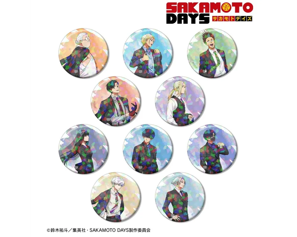 Set 10 Badges Sakamoto Days Hologram - Suit Journey ver.