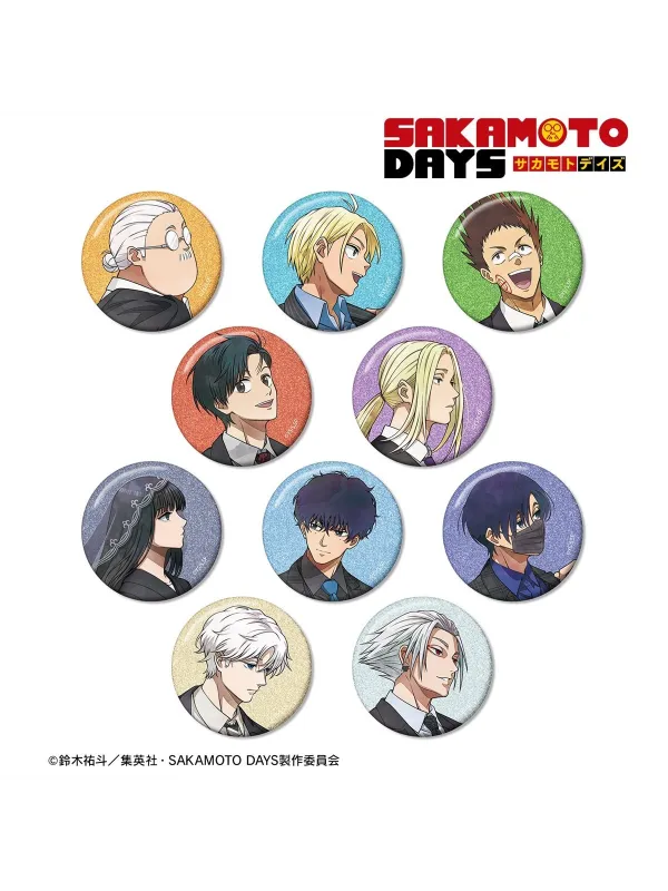 Set 10  Badges Glitter Sakamoto Days Suit Journey ver. - Sugoi Shop