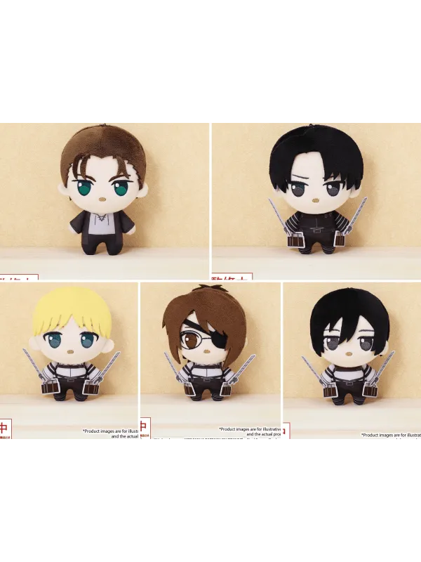 Peluche Eren, Levi, Armin, Mikasa ou Hanji - Puchish! -Attack on Titan - Shingeki no Kyojin -  Sugoi Shop
