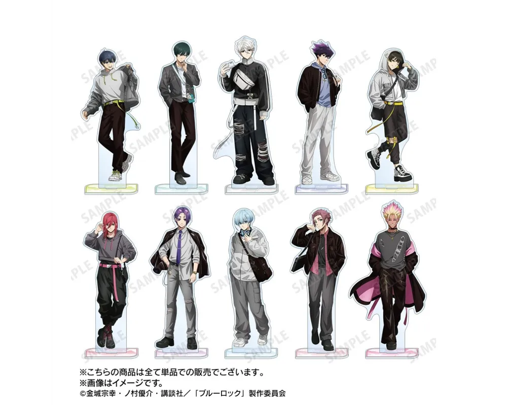 Big Stand Acrylique Monotone Street Fashion Ver. -Blue Lock -  Sugoi Shop