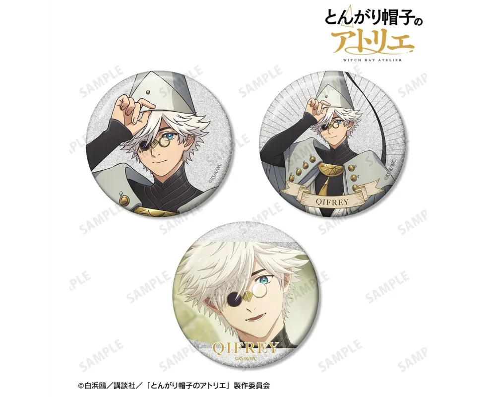 Witch Hat Atelier - Qifrey Glitter Pin Badge Set of 3 - Sugoi Shop