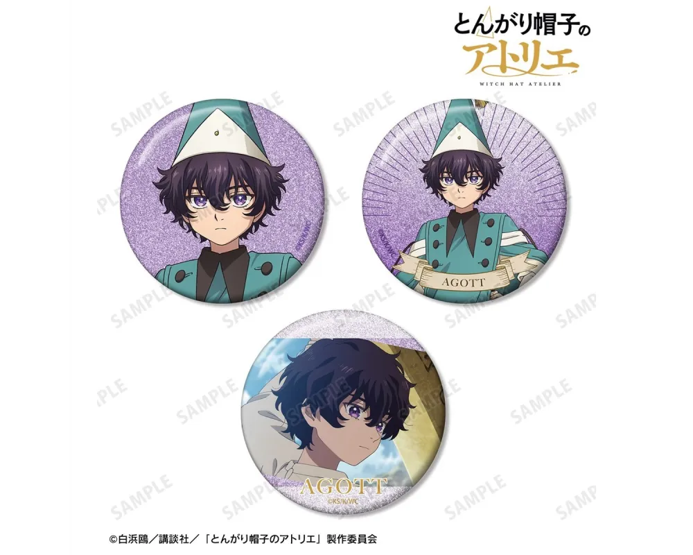 Agott Glitter Pin Badge Set of 3 - Witch Hat Atelier - Sugoi Shop