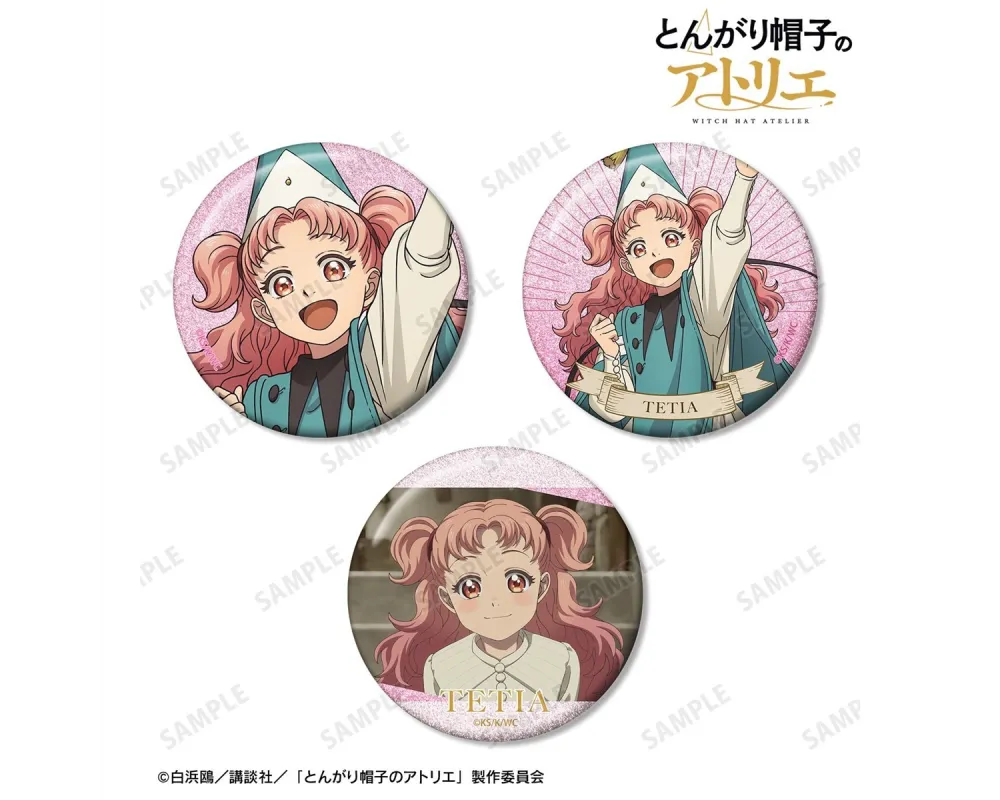 Tetia Glitter Pin Badge Set of 3 - Witch Hat Atelier - Sugoi Shop