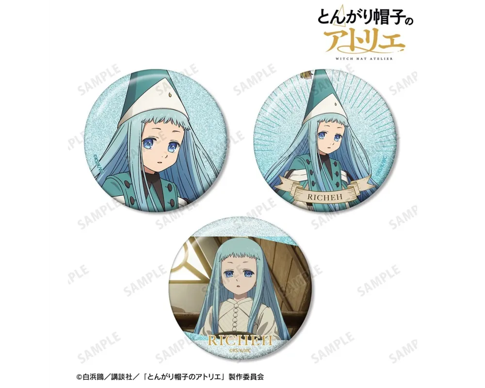 Richeh Glitter Pin Badge Set of 3  - Witch Hat Atelier - Sugoi Shop