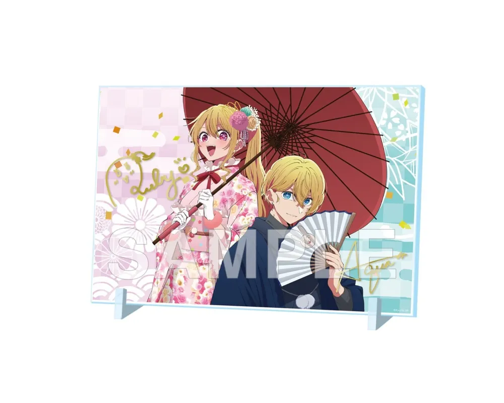 Panel Acrylic Aqua & Ruby - New Year 2026 ver. Foil-stamped signature