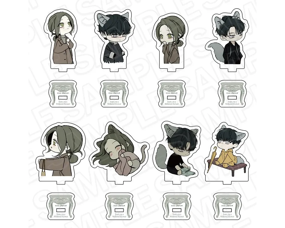 Mini Acrylic Stands Tears on a Withered Flower