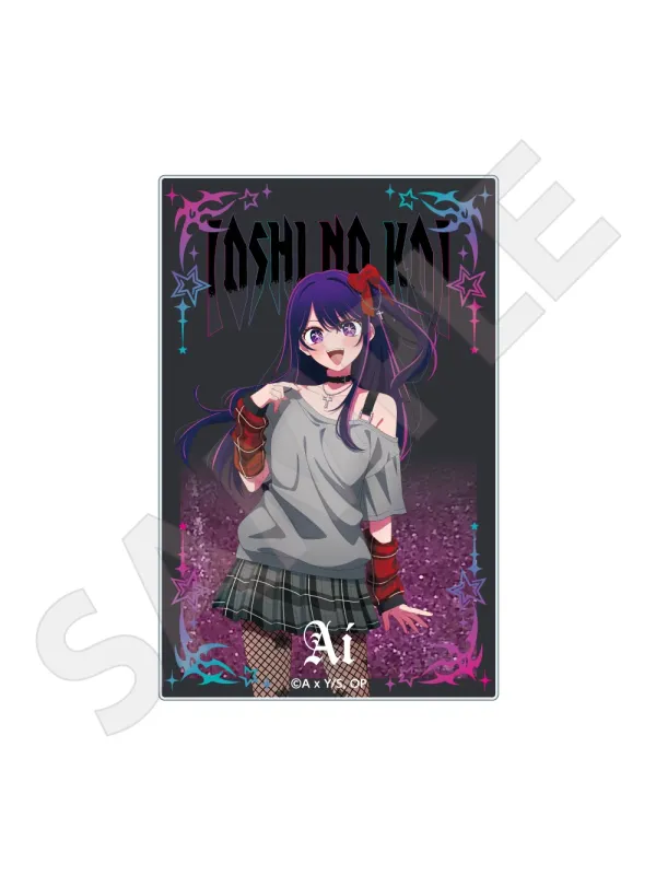 Glitter Acrylic Block Ai Hoshino - Rock ver. - GiGO x Oshi no Ko - Sugoi Shop
