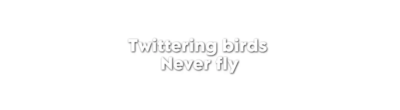 Twittering Birds Never Fly